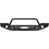 Westin 18-19 Jeep Wrangler JL WJ2 Full Width Front Bumper w/Bull Bar Textured Black