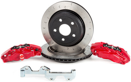 Alcon 2007+ Jeep JK-JL 330x22mm Rotors 4-Piston Calipers Rear Brake Kit (Includes Brake Lines) - Red