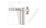2.5” Extreme Duty 12” Drop/Rise Trailer Hitch