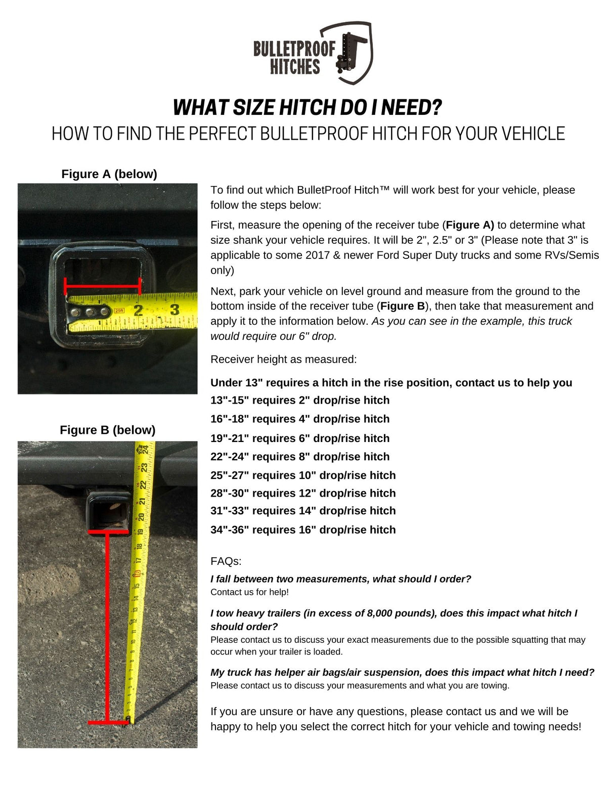 3.0” Extreme Duty 12” Drop/Rise Trailer Hitch