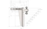 2.0” Heavy Duty 14” Drop/Rise Trailer Hitch