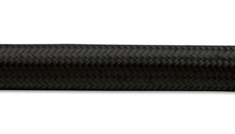 Vibrant -10 AN Black Nylon Braided Flex Hose .56in ID (50 foot roll)